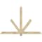 Ekena Millwork Kennewick Rough Sawn Timber Gable Bracket, Douglas Fir, 72"W x 48"H x 4"D x 4"F, 16/12 Pitch GBW072X48X0404KEN00RDF - alternate 1